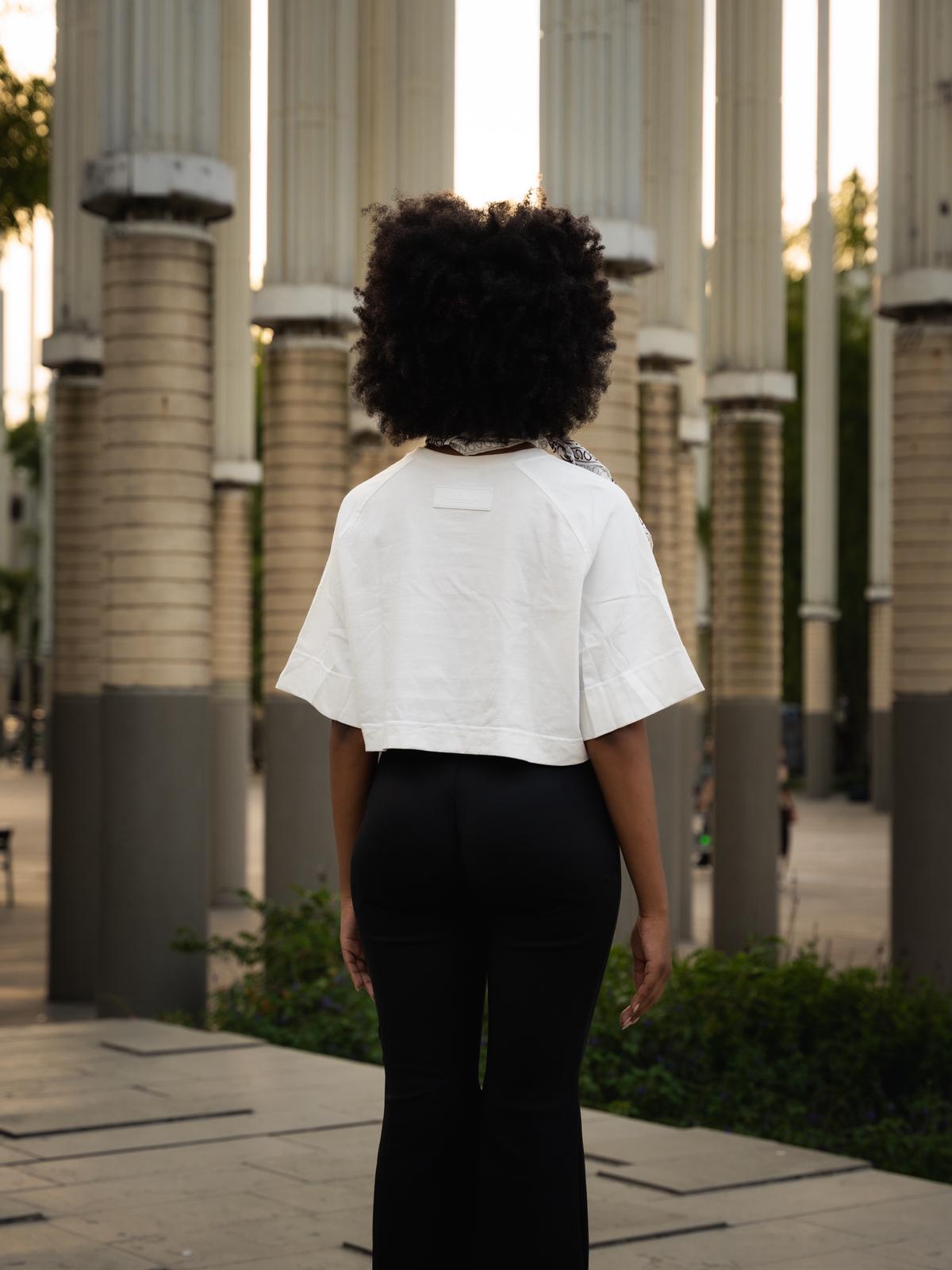 Camiseta Blanca Cropped Mujer